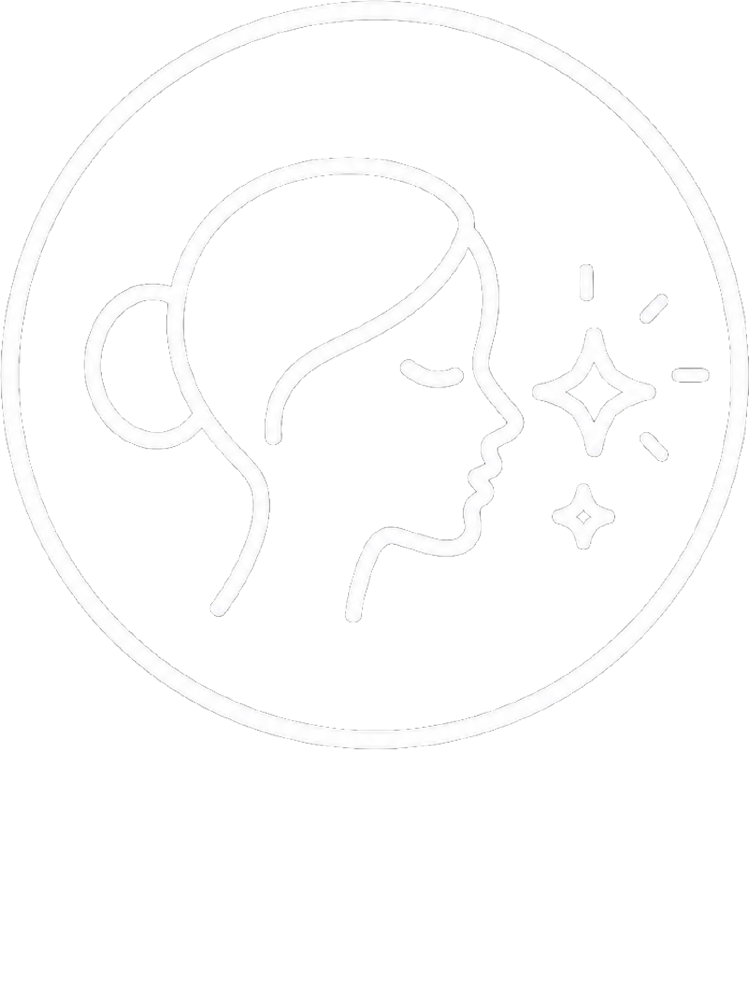 Face glow icon representing consistent skincare and lash care results