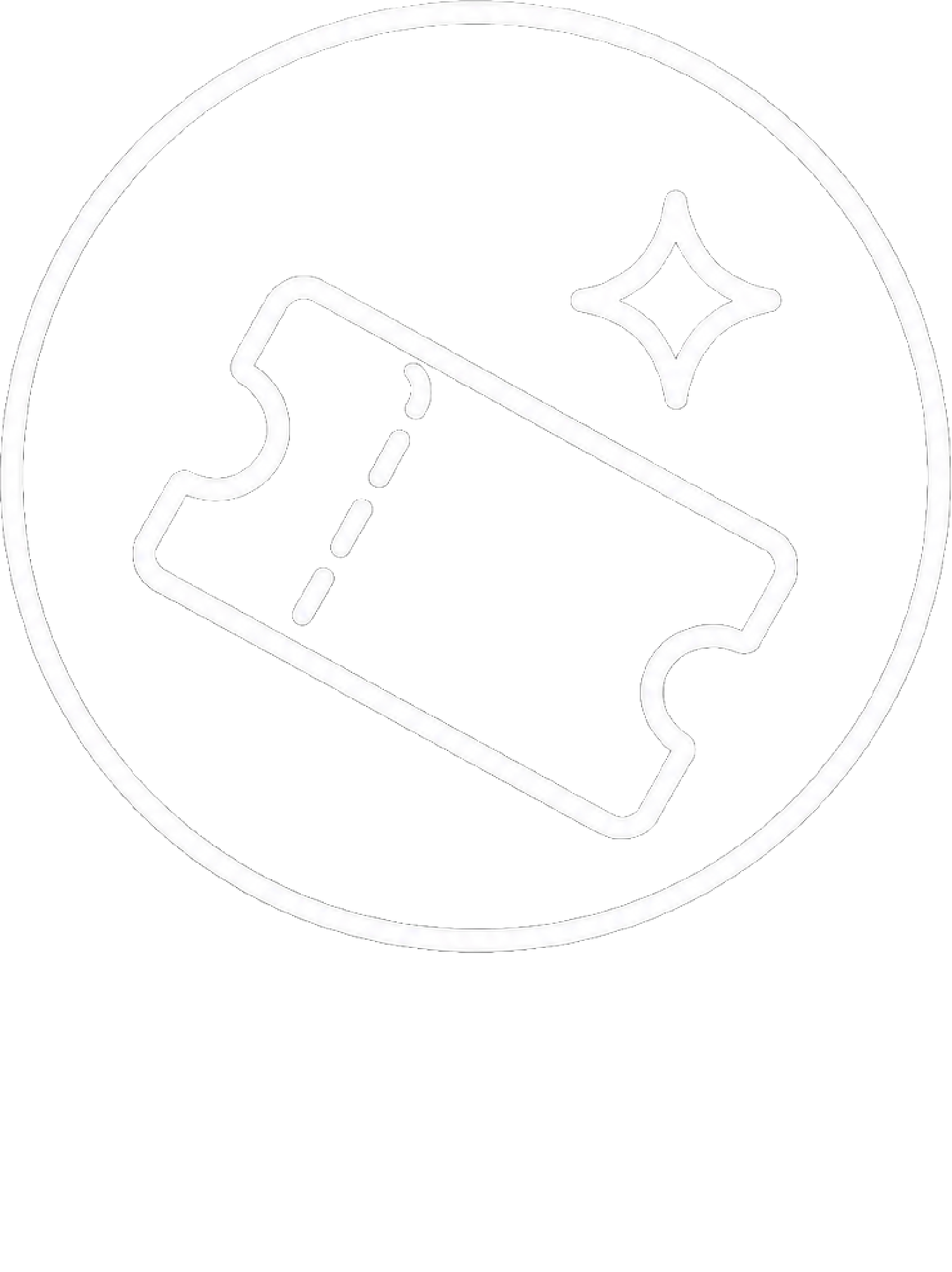 Ticket icon representing exclusive membership benefits and events