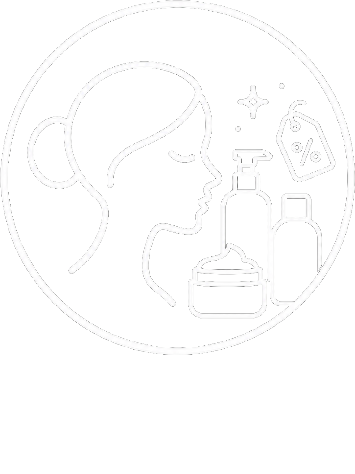 Skincare product icon representing discounts on services and products