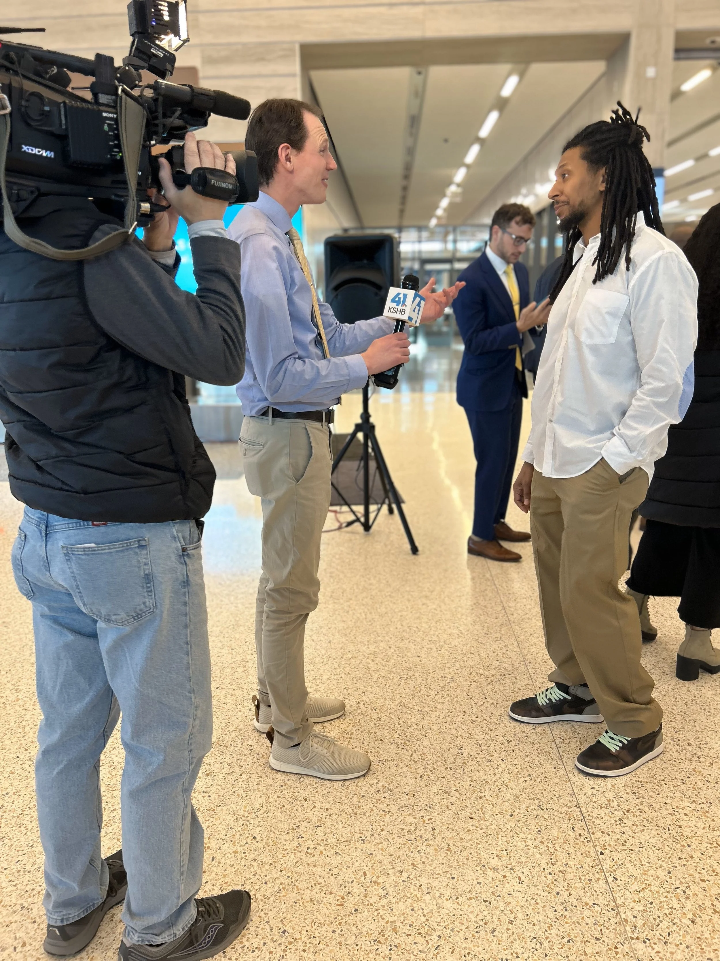 Media Interview for Airport Opening