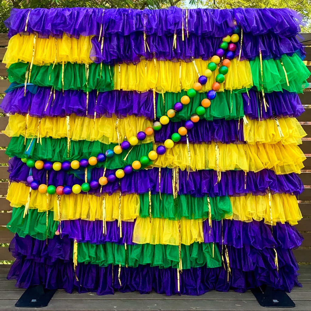 Charleston flower wall backdrops tulle mardi gras.png