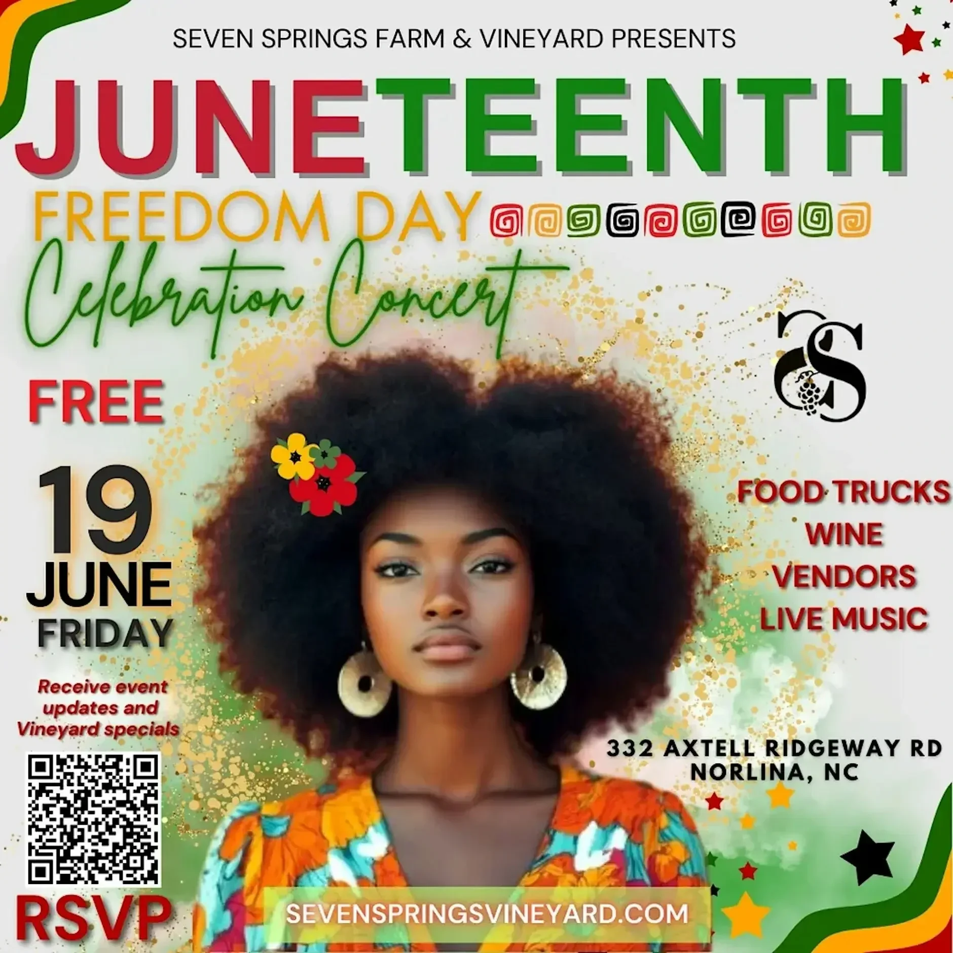 Juneteenth Freedom Concert At Seven Springs Farm And Vineyard!