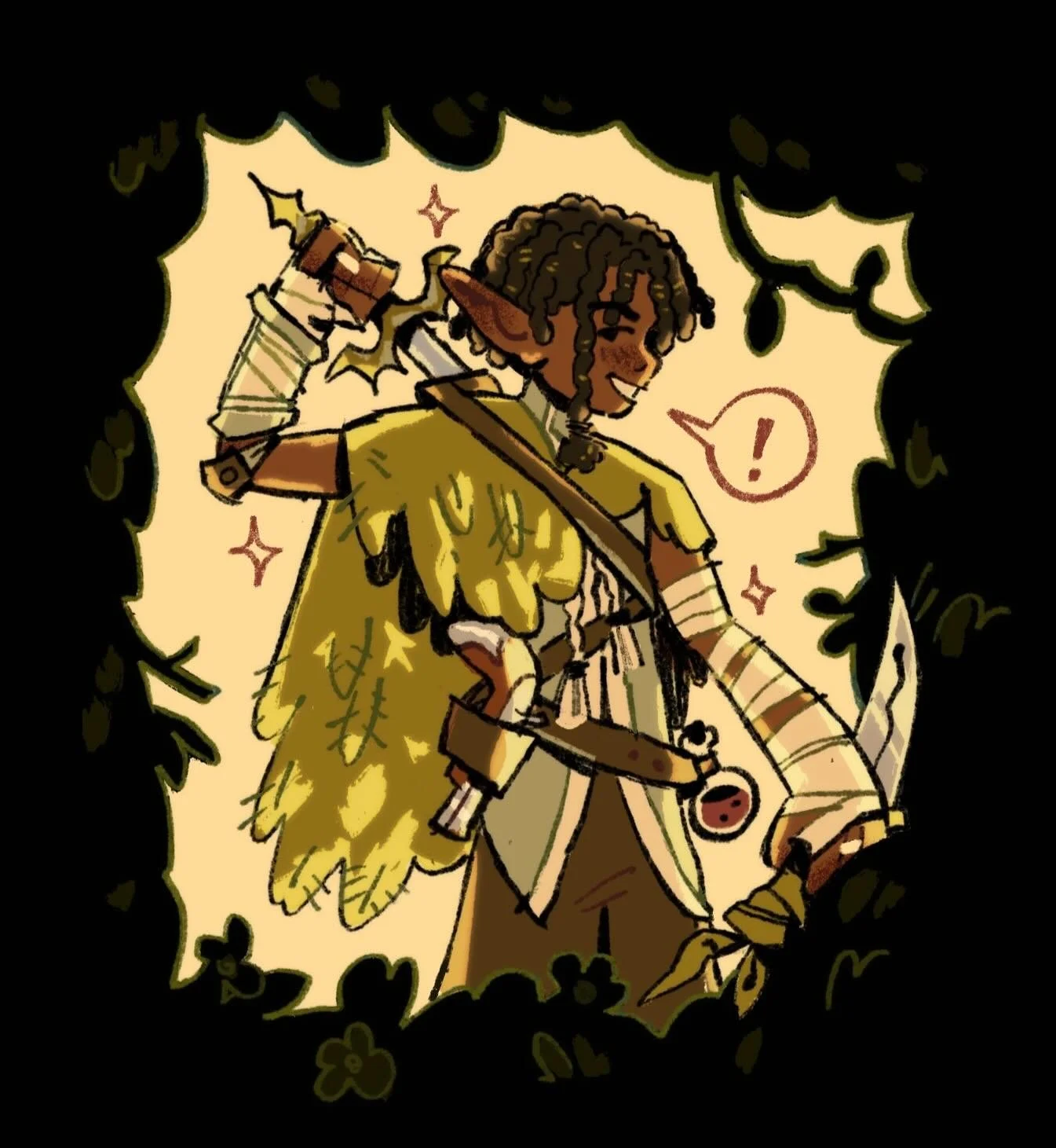 Verrrry late but i drew my pal @bydende &lsquo;s DnD character for his bday!!!