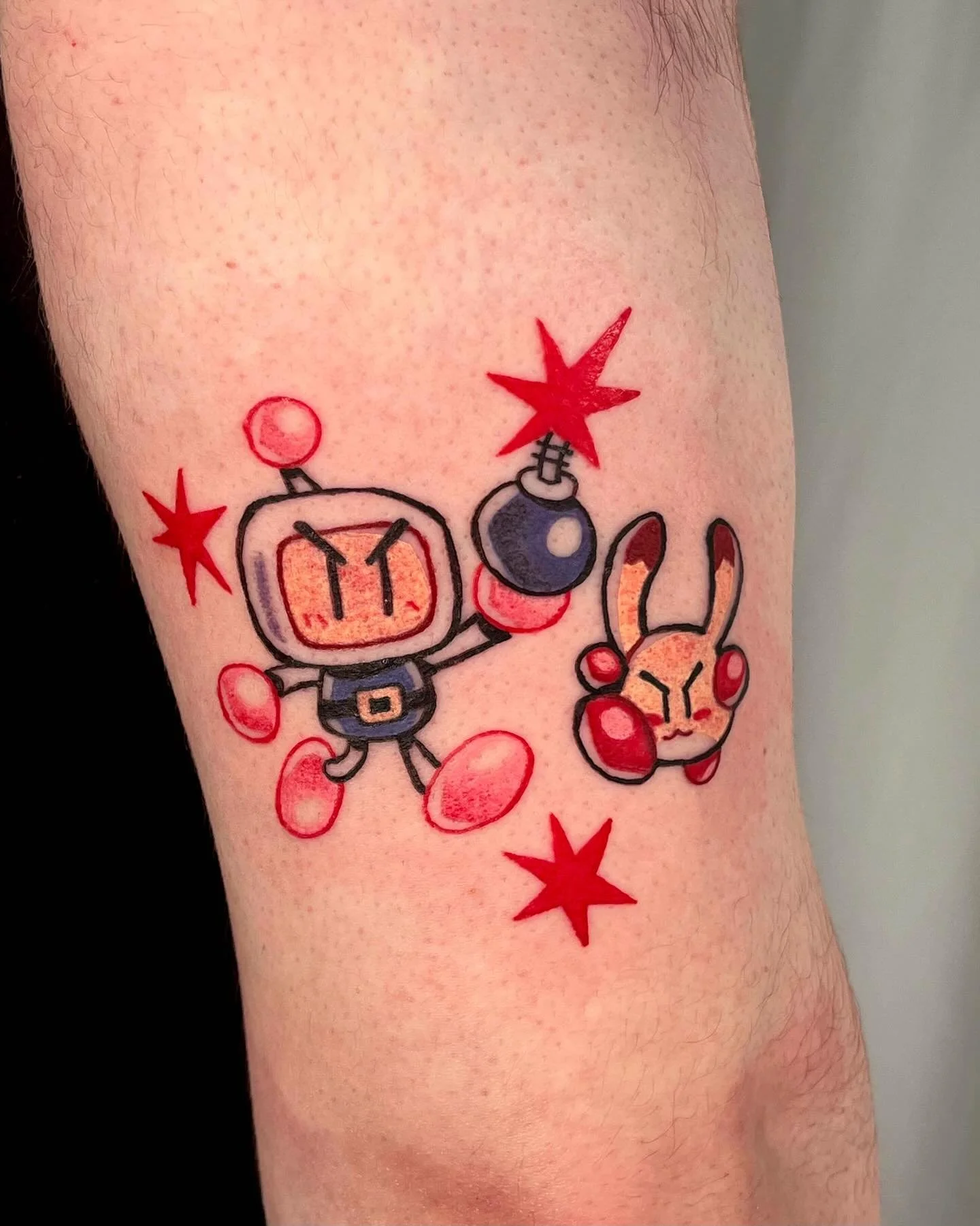 Bomberman and Pommy also for Marc!! Tysm once again for the trust on this project. I am getting more comfortable with colour yipeee!
.
.
.
.
.
#tattoomontreal #montrealtattoo #montrealtattooartist #illustrativetattoo #blackandredtattoo #demontattoo #