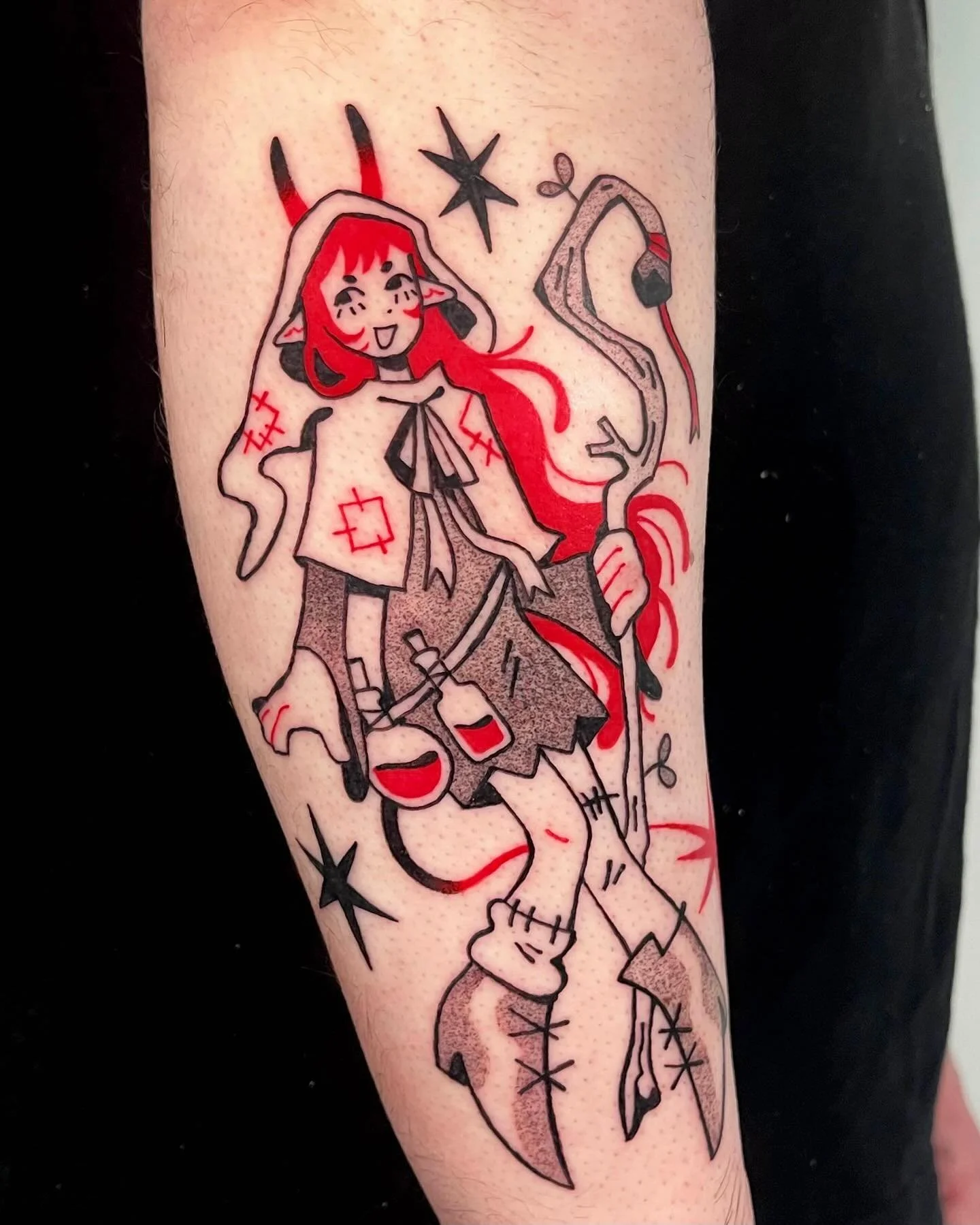 Custom sorceress demon for Marc! I love how this little lady turned out :). We also did a bomberman tattoo which I will give a separate post tee hee. Thank you so much once again!
.
.
.
.
.
#tattoomontreal #montrealtattoo #montrealtattooartist #illus