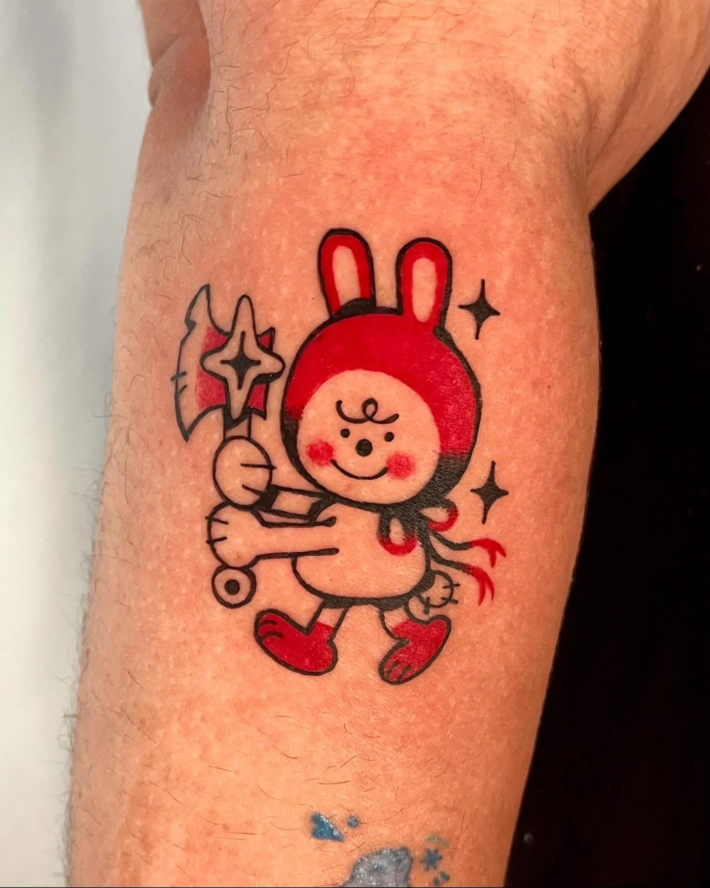 We edited a flash to have bunny features in honour of Crows late bunny 🥹. Thank you so much for your trust on this piece!
.
.
.
.
.
#tattoomontreal #montrealtattoo #montrealtattooartist #illustrativetattoo #blackandredtattoo #demontattoo #womantatto