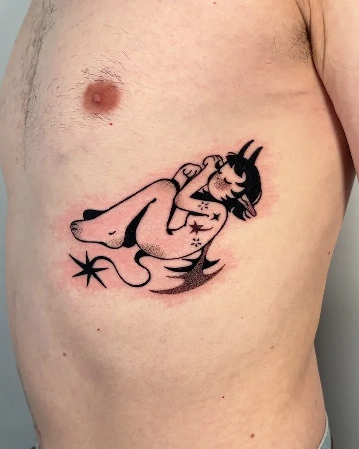 Custom sleepy tatted gal for Thomas!! Such a fun placement thank you again :)).

I still have lotsa room in June to tattoo you! Book thru the link in my bio ✨
.
.
.
.
.
#montrealtattooartist #tattoomontreal #illustrativetattoos #femaletattooist #igno