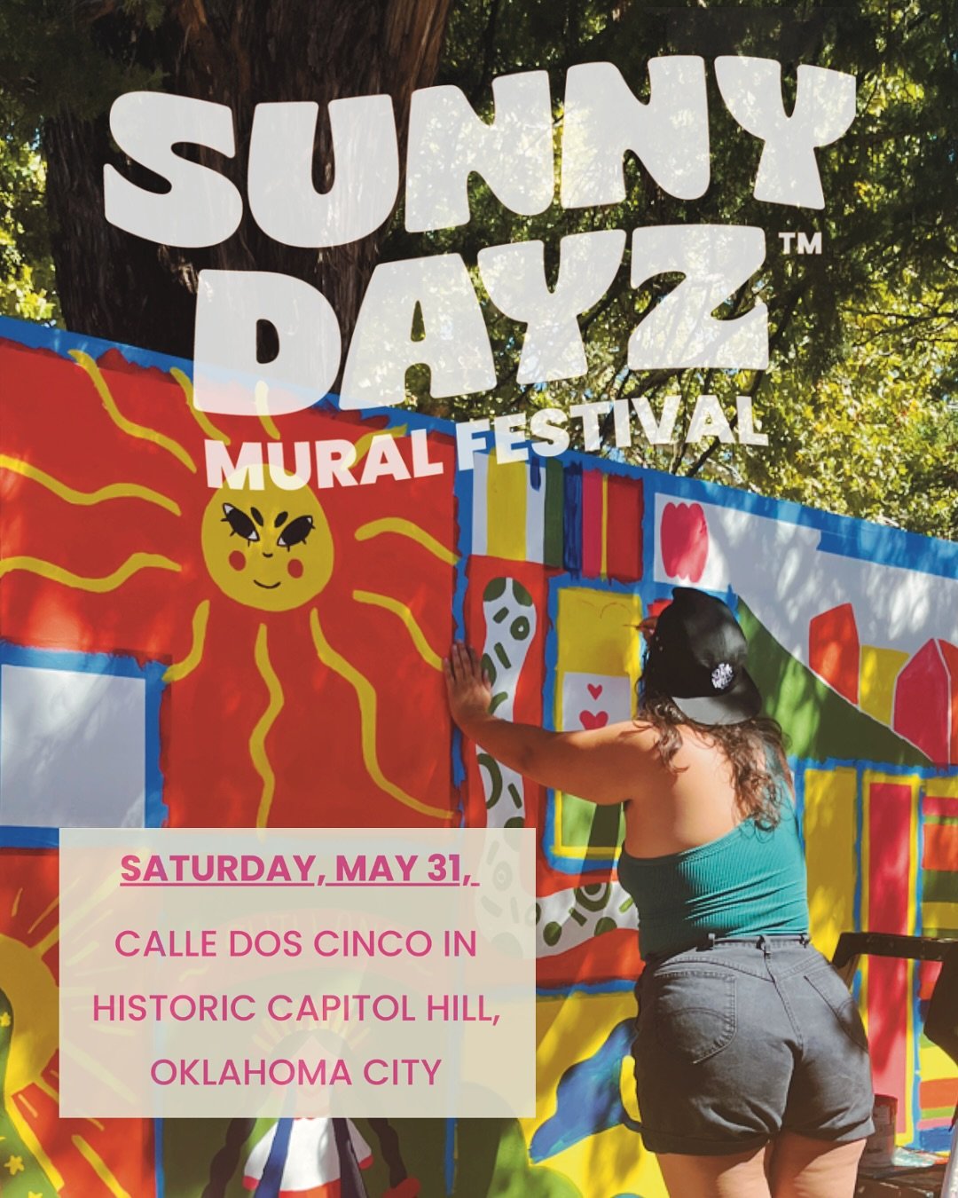 BIG NEWS! I’m doing a mural for @sunnydayzmuralfest ‼️🌞🌈
This one’s extra special. I will be painting a mural in the very neighborhood I grew up visiting with my family @calledoscinco 🫶🦋 It’s a place that holds so many memories