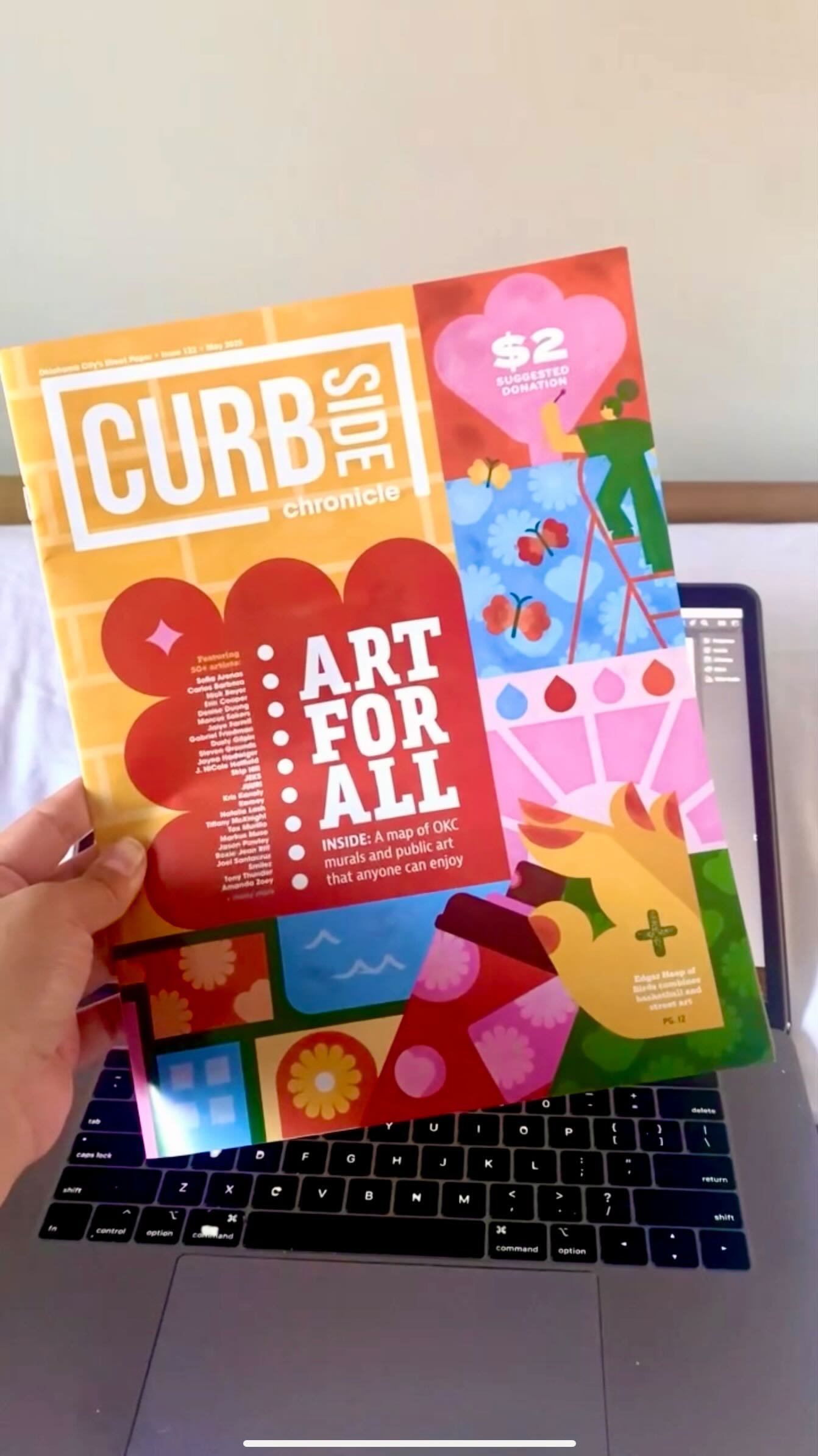 IT’S HERE! ✨
So excited to share that I designed the newest cover of Curbside Chronicle and created illustrated mural maps for the entire issue!
🌈 This one’s all about OKC’s mural scene ~ from festivals with a mini interviews to