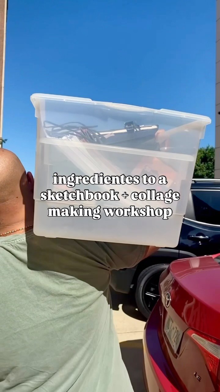 Ingredients to the sketchbook collage workshop 📓✂️✨
This past weekend I got to lead a creative workshop at the downtown @metrolibraryok where we made sketchbooks from scratch and collaged the covers.
It honestly filled my heart to see how proud ev