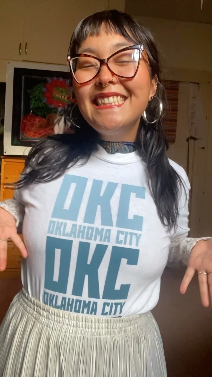 Styling the shirt I designed for a whole city ✨
This one’s for the @visitokc team 🌈 A way for us to show up and rep OKC together ~ so of course I had to see how I’d style it myself!
Layered it up and couldn’t head out without my