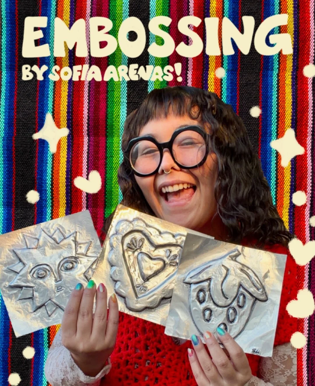 RUN don&rsquo;t walk 👀

Foil embossing is the thing I didn&rsquo;t know I needed and now I cannot stop! So with @okclatina I&rsquo;m bringing it to you :) 

This workshop is inspired by hojalata, a traditional tin embossing practice found throughout