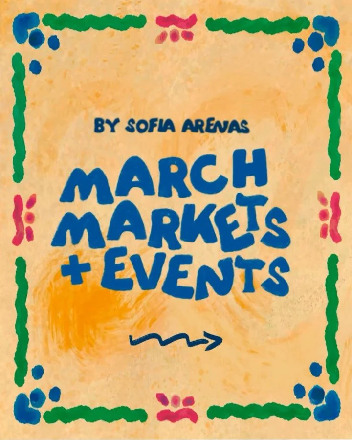 MARCH MARKETS + EVENTS 🌷

Fun fact 🥹 March 22nd marks one year since my first art market.

Find me at these upcoming spots! Tiles, prints, and a few new goodies making their debut this month~

~ March 6th 6&ndash;9pm Featured Artist in Reduce Reuse