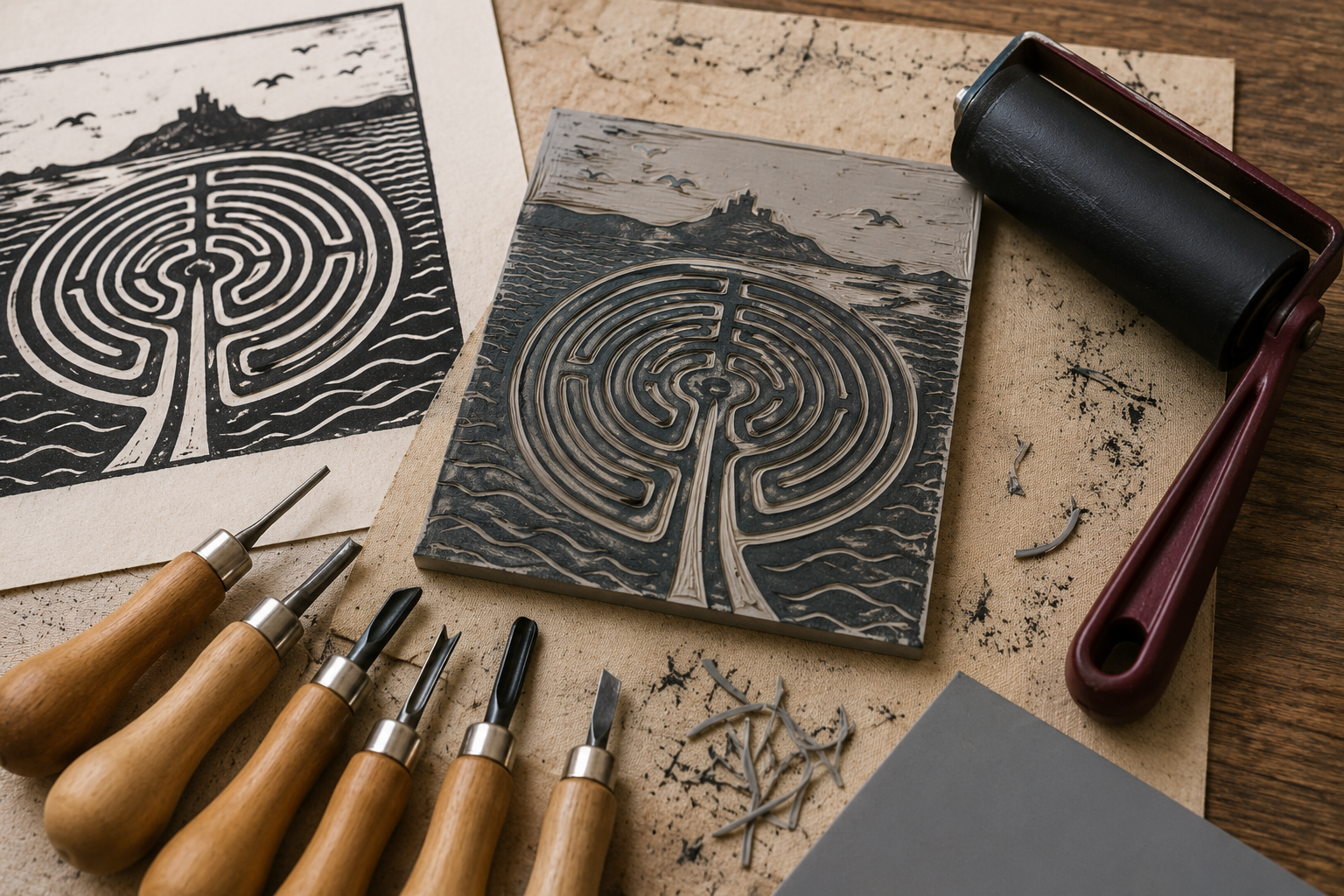 Lindesfarne lino cut.png