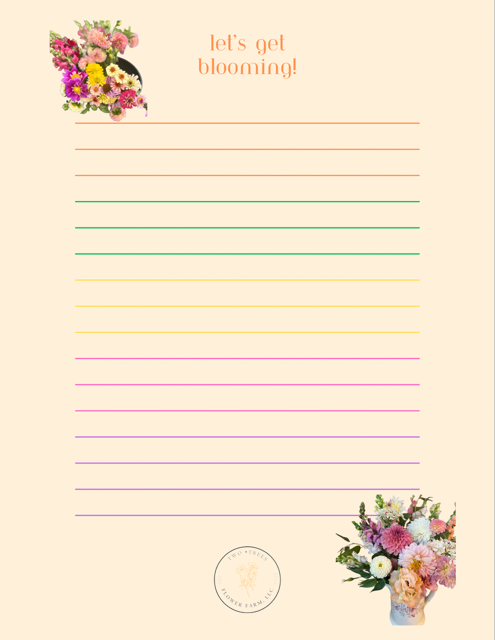 Let's Get Blooming Notepad