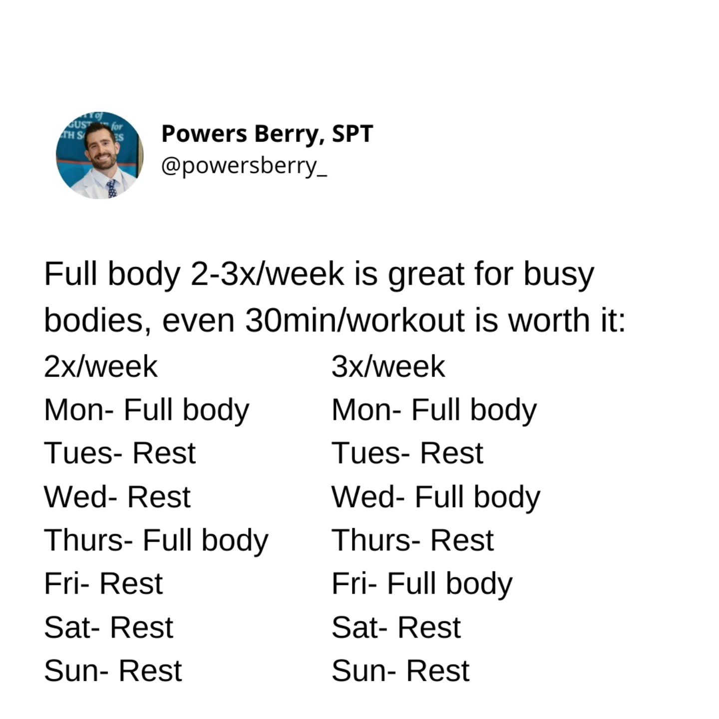 Full body splits are cool, try it out! It's a great way to ensure you're hitting your muscles groups 2-3x/week  which research backs up. You can still make great gains with only 1x/week for beginners. But the truth is, you're probably leaving some ga