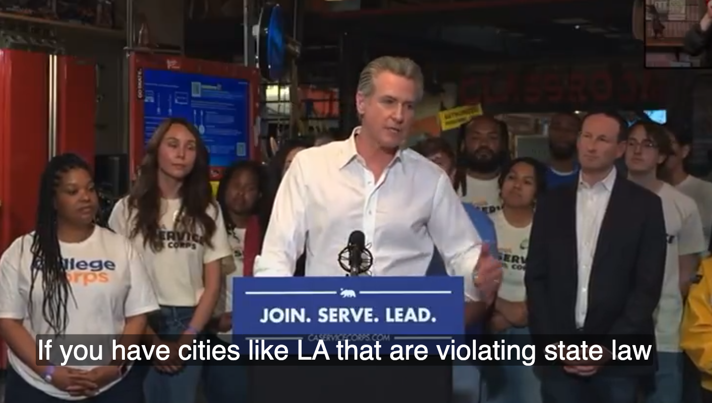 Gov. Newsom takes shots at LA, Patterson, others