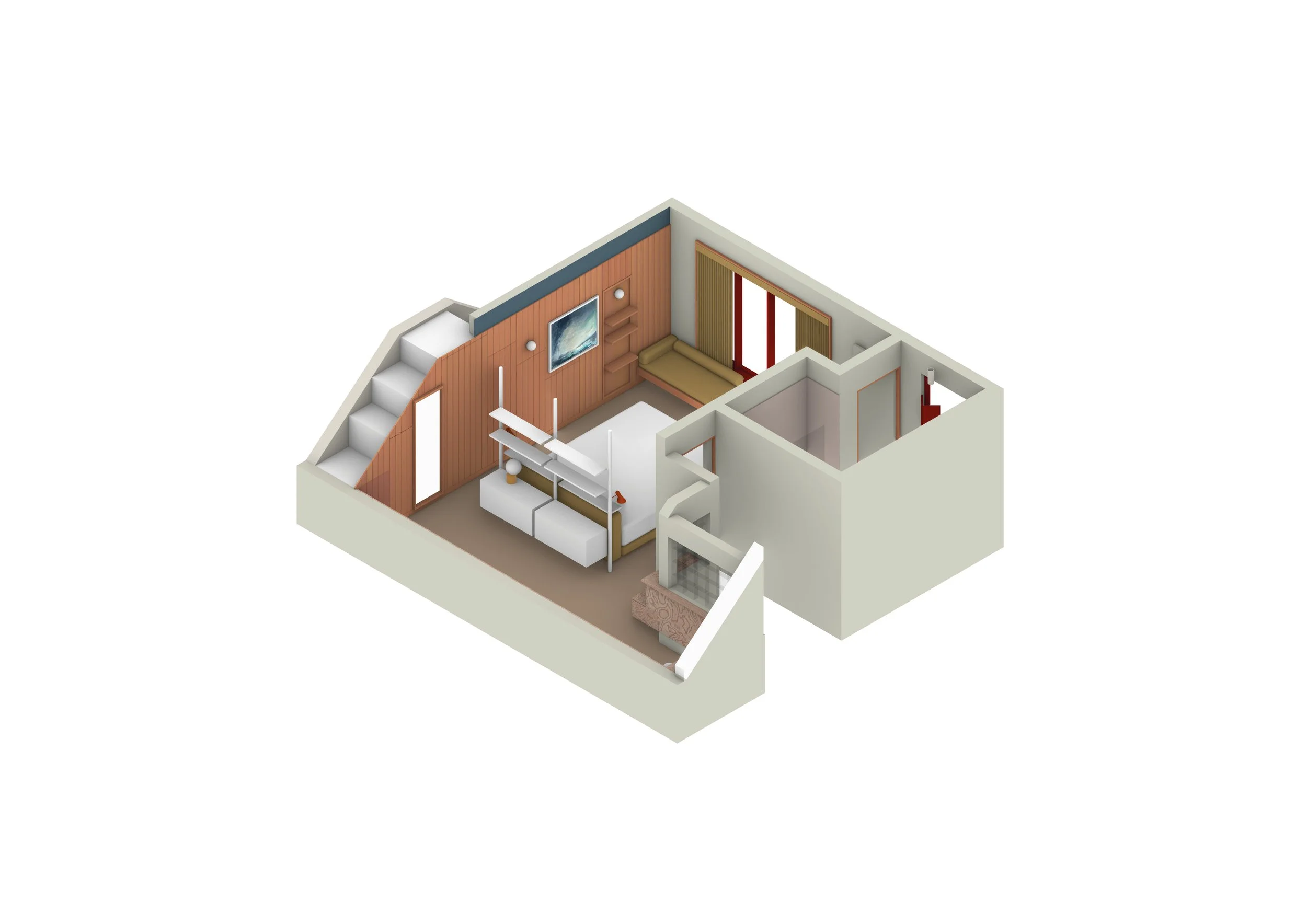 A room within a loft conversion