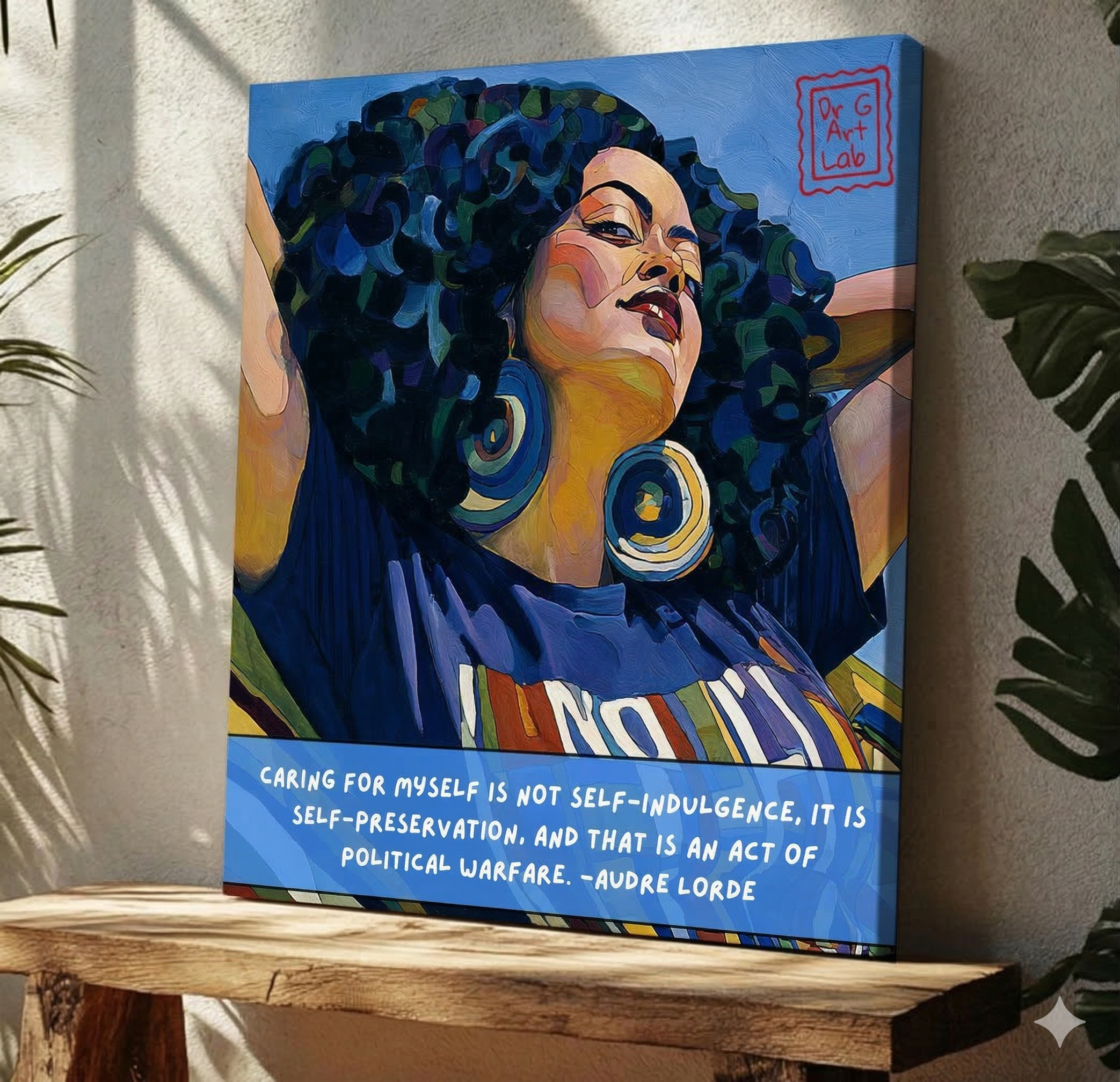 Audre Lorde Empowerment Self Care Wall Art Canvas