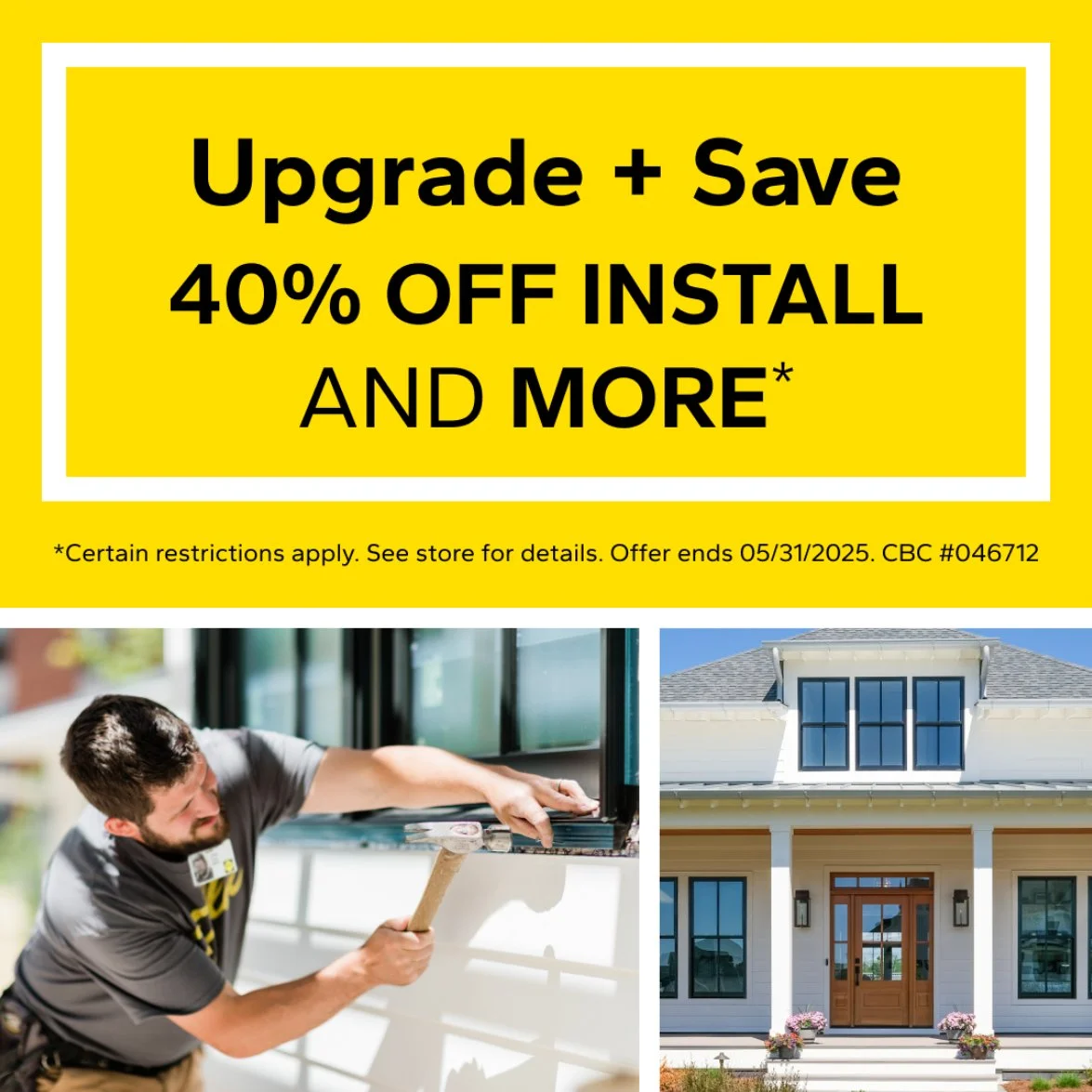 40% Off Install and More*
→ Timeless wood
→ Durable fiberglass
→ Low-maintenance vinyl
Spring is the best time to change out your old windows for new energy-efficient Pella products.
Pella windows are backed by some of the strongest warranties in