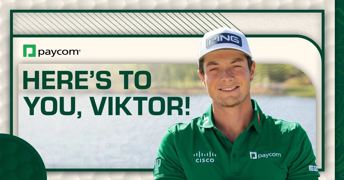 Golf clap! A great third-place finish for Viktor Hovland during The Players tournament! #PaycomXViktor