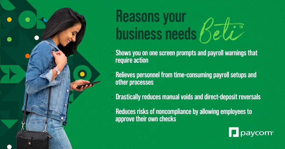 Your employees’ payroll experience needs more than just a bandage. It needs real relief. See how our employee-driven approach can help mend your broken payroll processes at https://paycom.com/our-solution/beti.