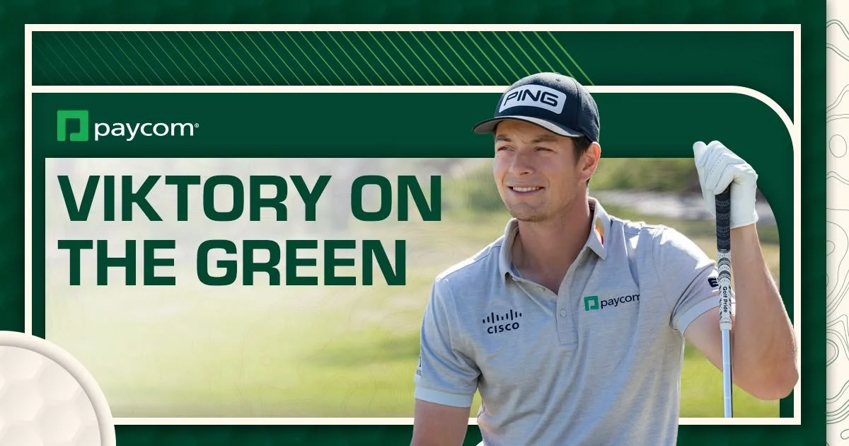 Here comes the champ! Viktor Hovland joins golf legend Tiger Woods as a back-to-back winner of the Hero World Challenge. Congratulations! #PaycomXViktor