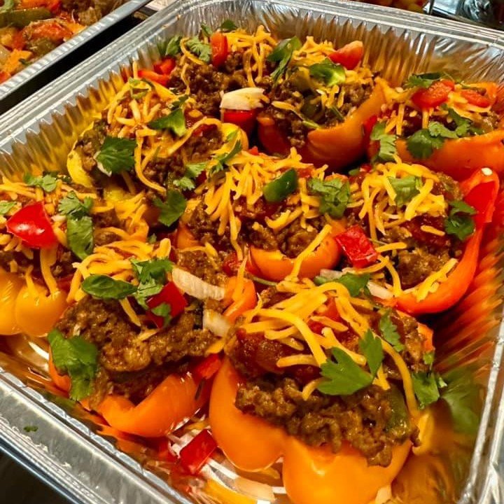 Cheesy taco stuffed peppers