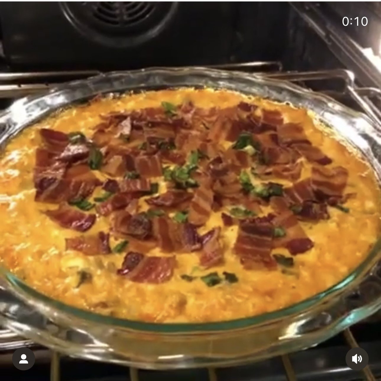 Buffalo Chicken Bake w/ crispy bacon