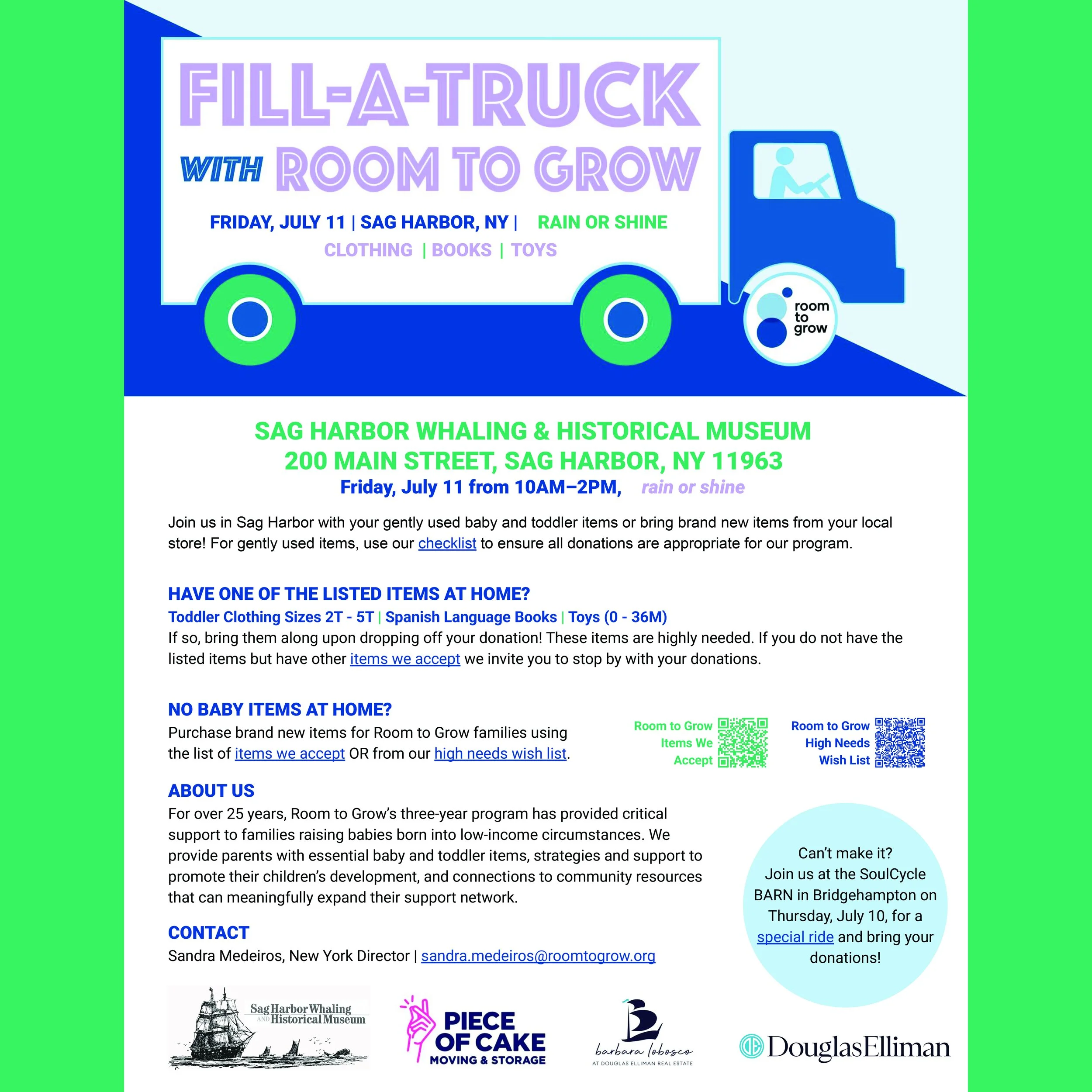 Room to Grow Donation Drive