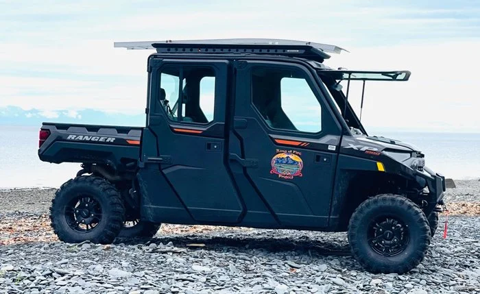 Beach tours near Homer, Alaska.  Explore Ninilchik beach in an enclosed heated ATV.