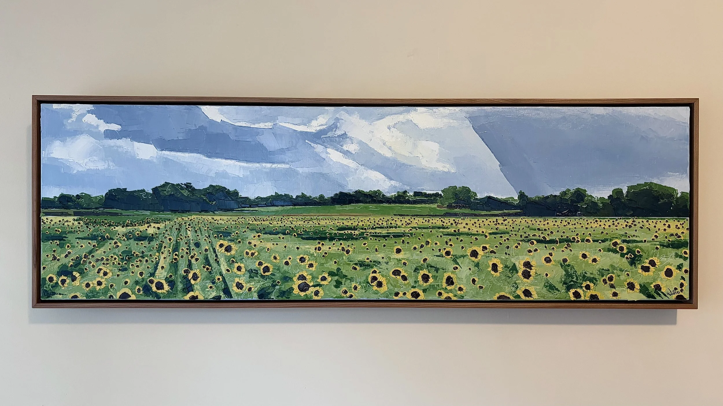 Here Comes the Sun, 12"x40", oil on canvas, framed, AVAILABLE - $1295 