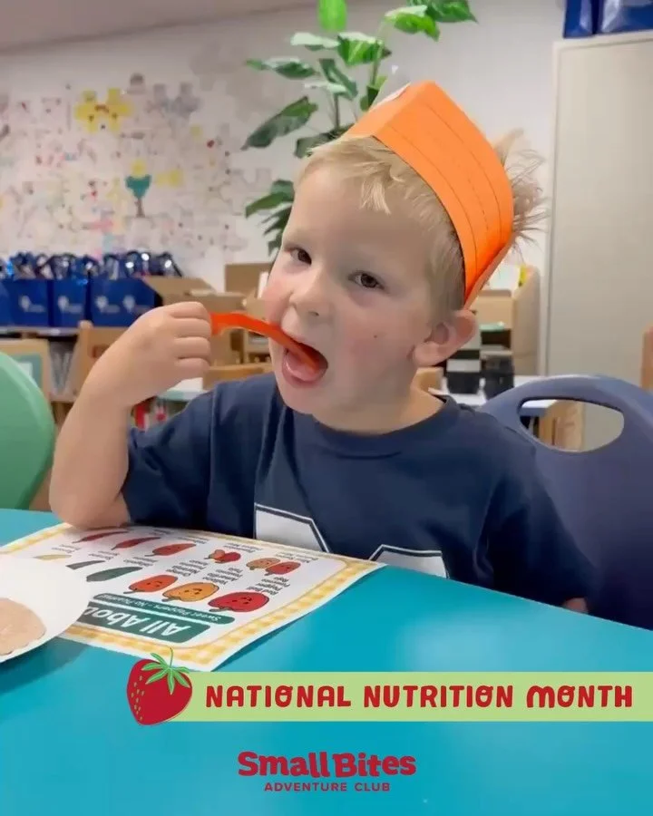 Happy National Nutrition Month!

Small Bites Adventure Club was founded on a simple premise: every child deserves the chance to discover, eat, and l💜ve fruits and vegetables.

But we know that making that happen requires giving kids memorable, excit