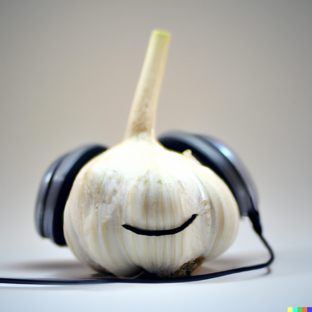 DALL·E 2022-10-06 09.03.06 - a garlic bulb wearing headphones .png