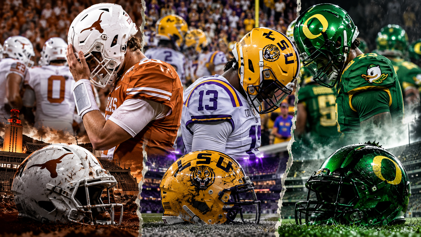 College Football Chaos: Texas, LSU &amp; Oregon Are in SERIOUS Trouble