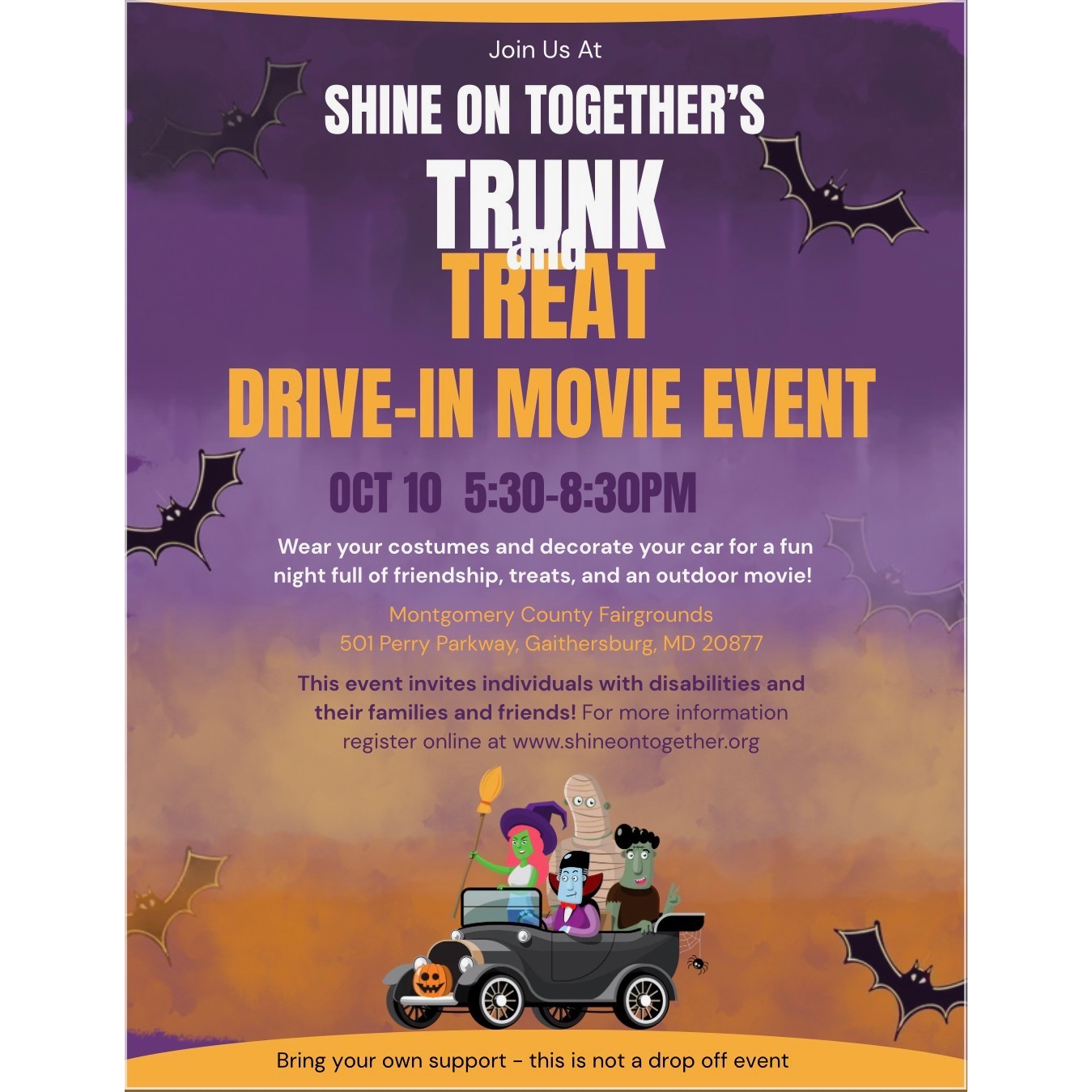 Trunk and Treat Drive-In Movie Event
