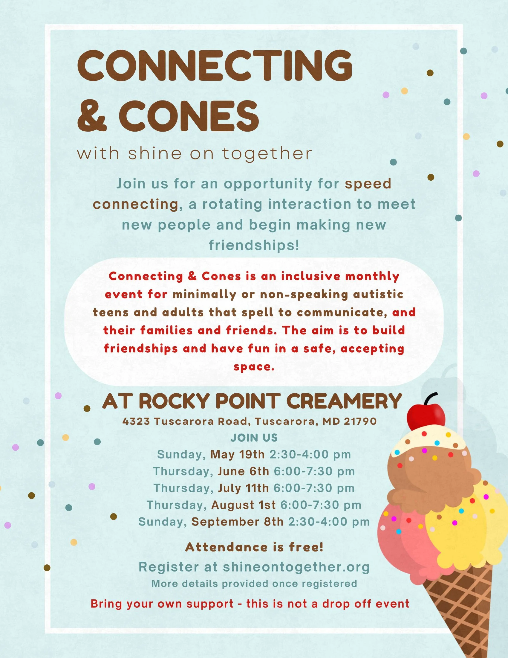 Connecting & Cones (Cancelled)
