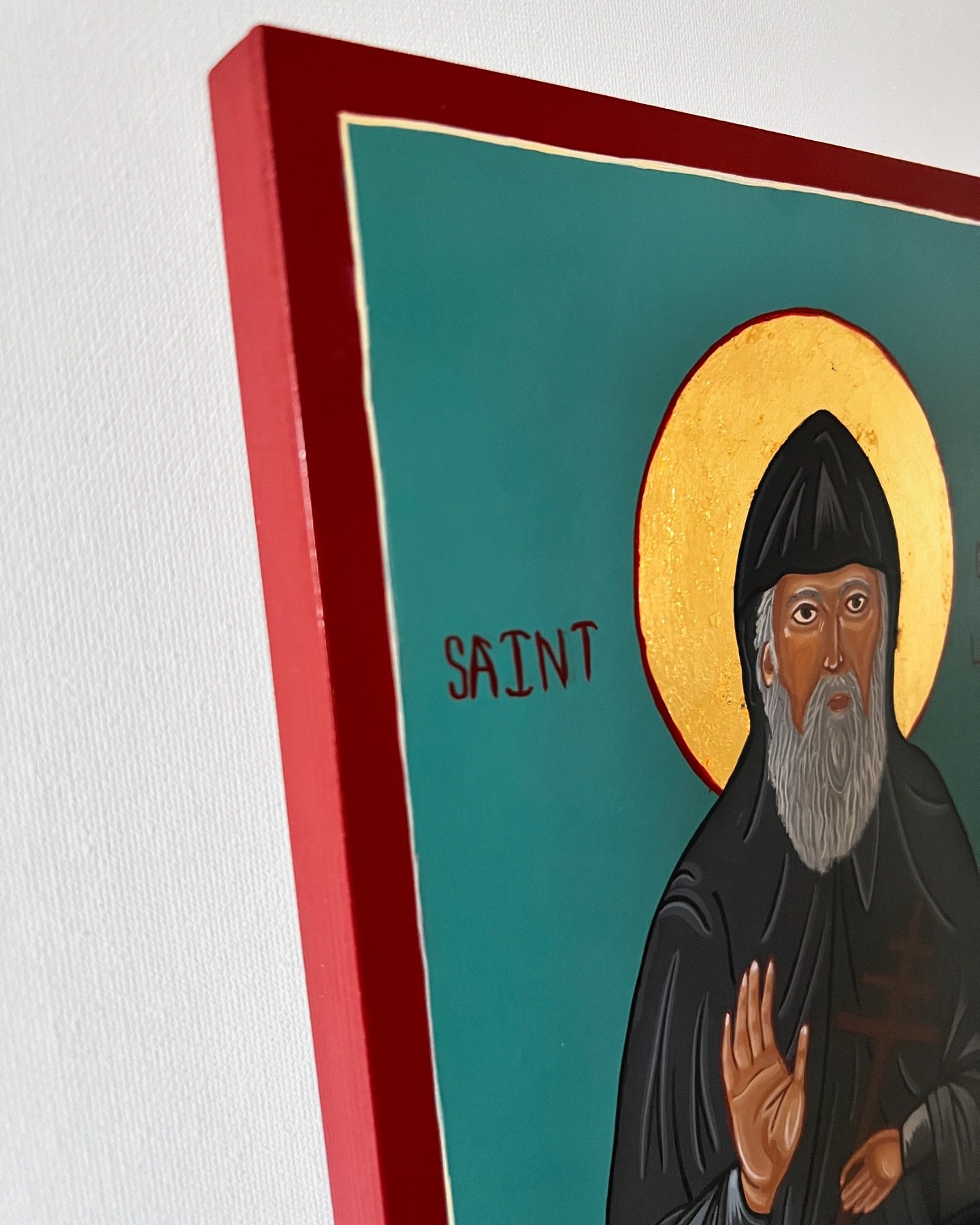 Christmas commission #iconography #saintsharbel #catholicart