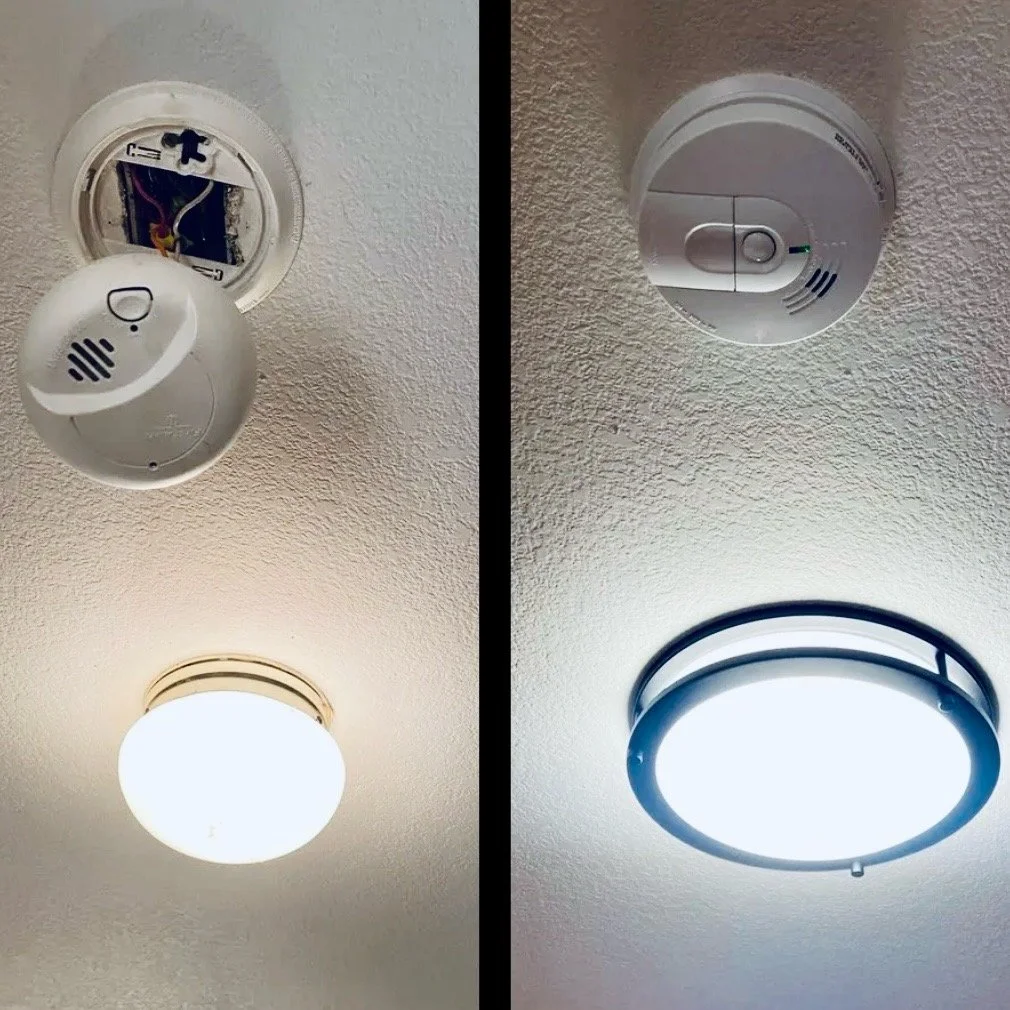 Residential smoke alarm and lighting