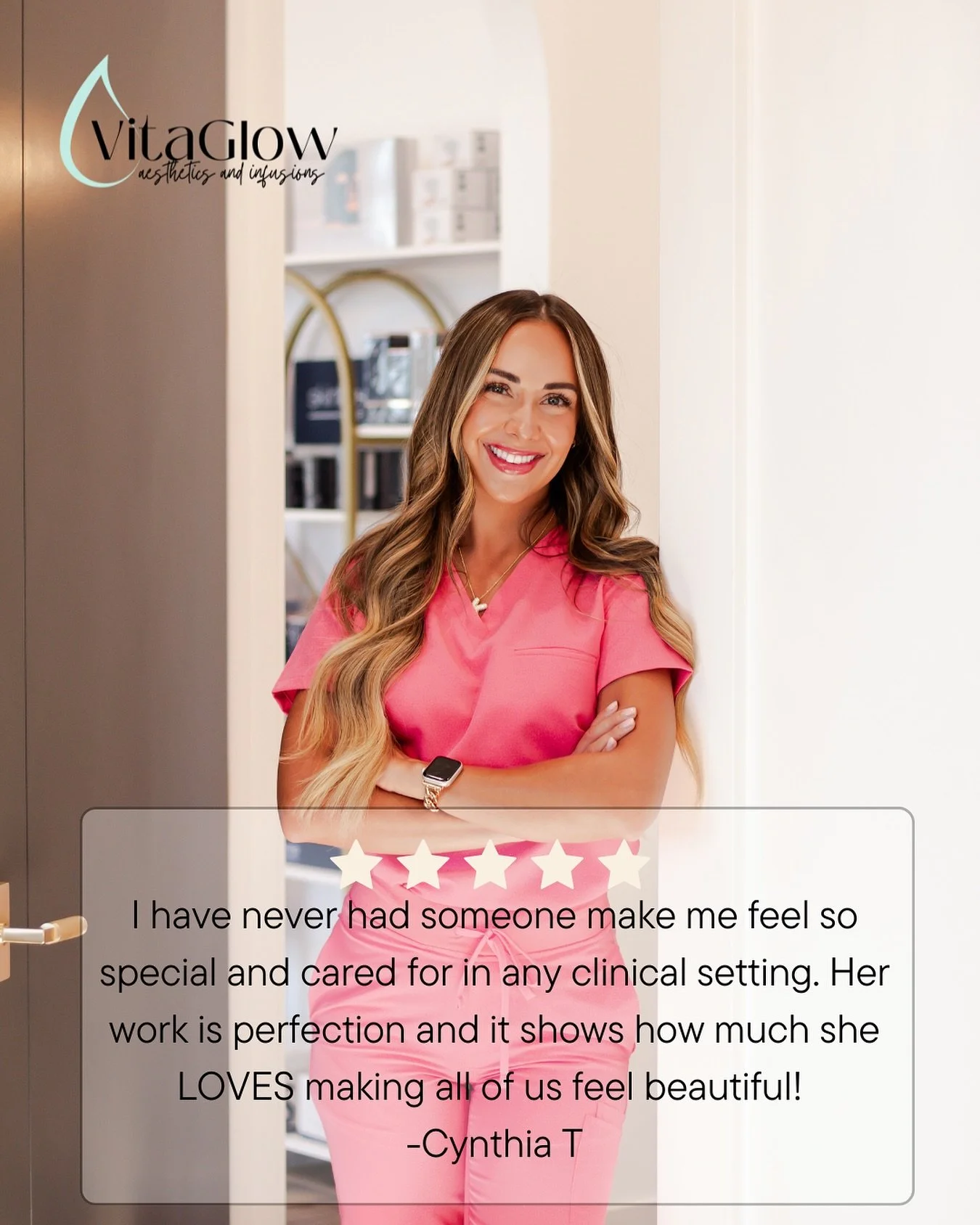 Client Love ✨
Reading words like these reminds me exactly why we do what we do 💖

At VitaGlow, our goal is to make every person feel seen, cared for, and absolutely radiant inside &amp; out. Thank you for trusting us with your glow ✨

⭐️⭐️⭐️⭐️⭐️

#V