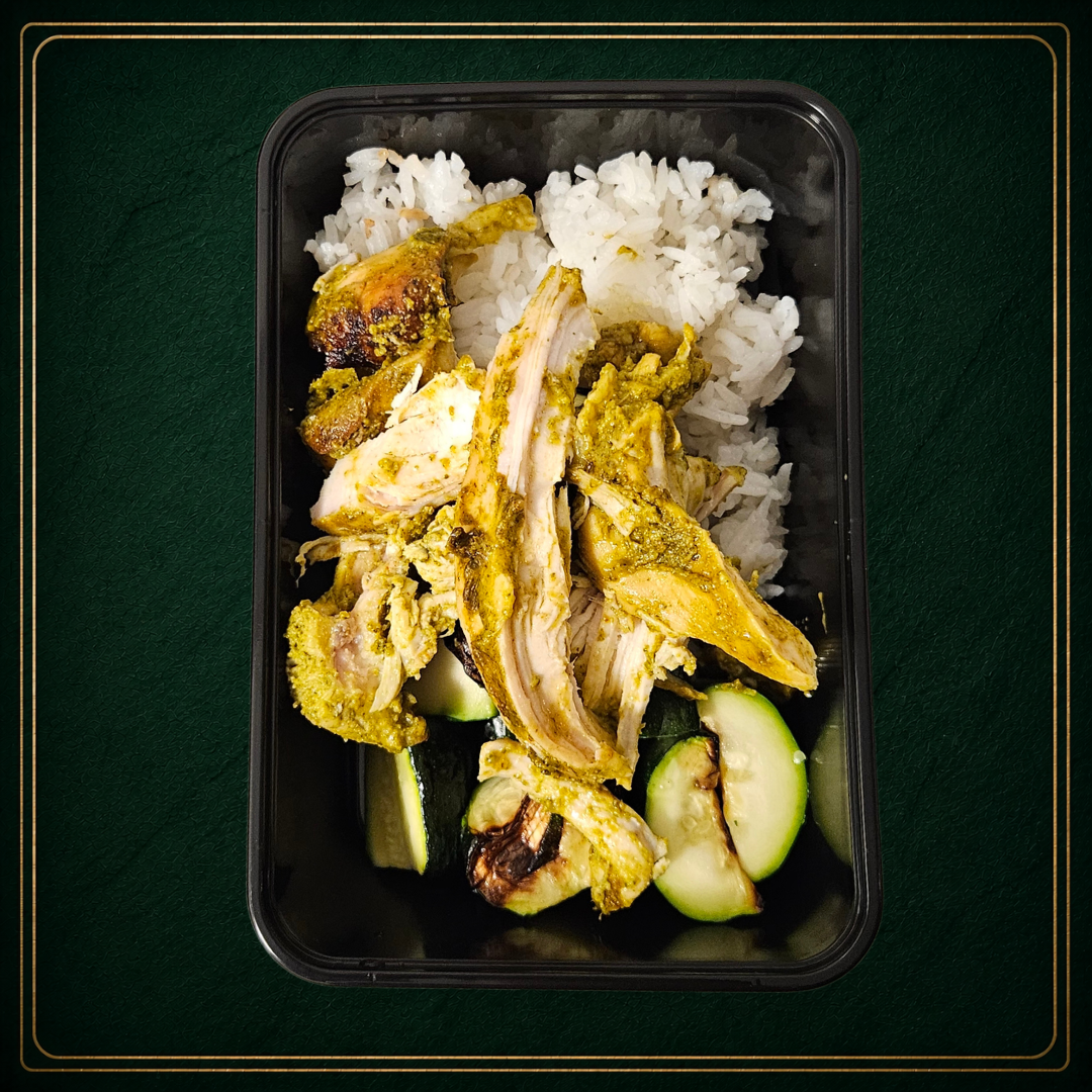 Cilantro Lime Chicken, Zucchini, Jasmine Rice