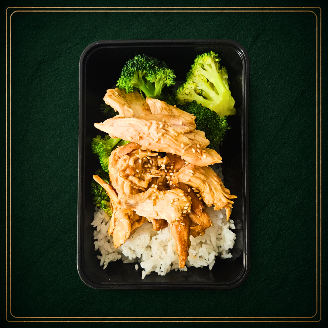 Miso Sesame Chicken, Broccoli, Jasmine Rice