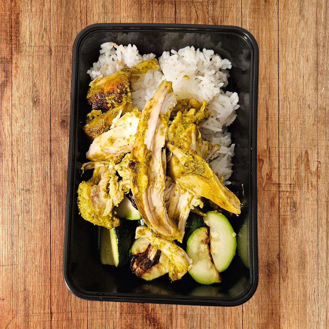 Cilantro Lime Chicken, Zucchini, Jasmine Rice