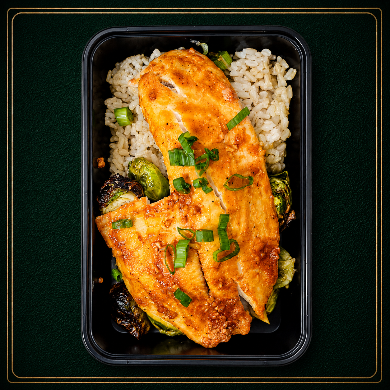 Bulgogi Tilapia, Brussels Sprouts, Brown Rice