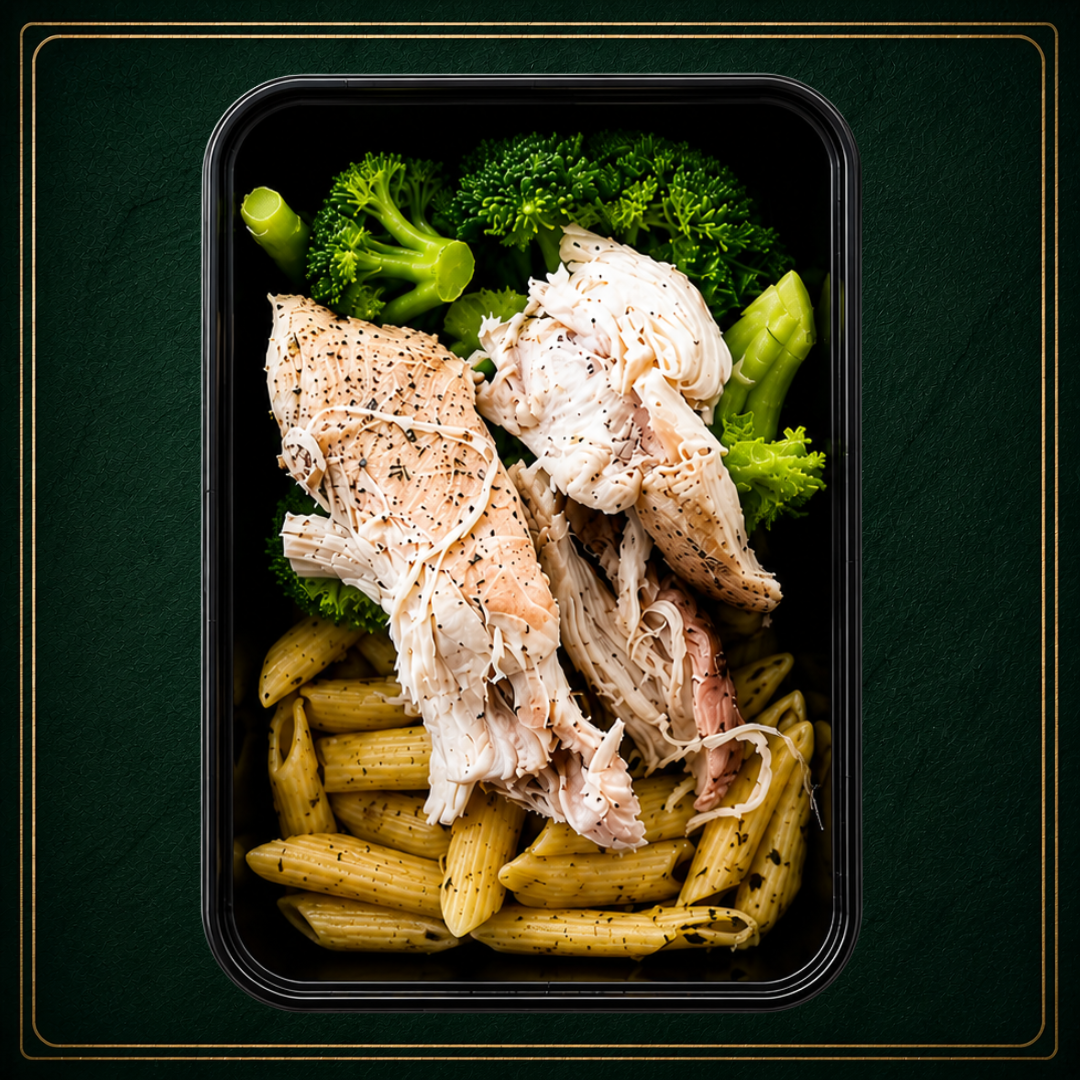 Oven Roasted Chicken Breast, Broccoli, Protein Pasta