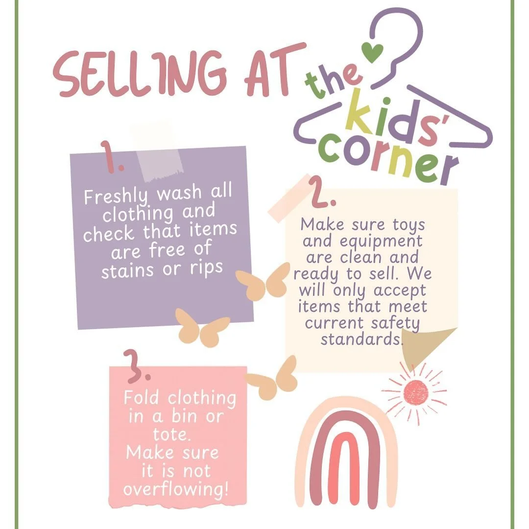 Get cash or credit for your gently loved kids clothing, toys, and equipment! Buying counter will be open starting Tuesday! 🧸🩷