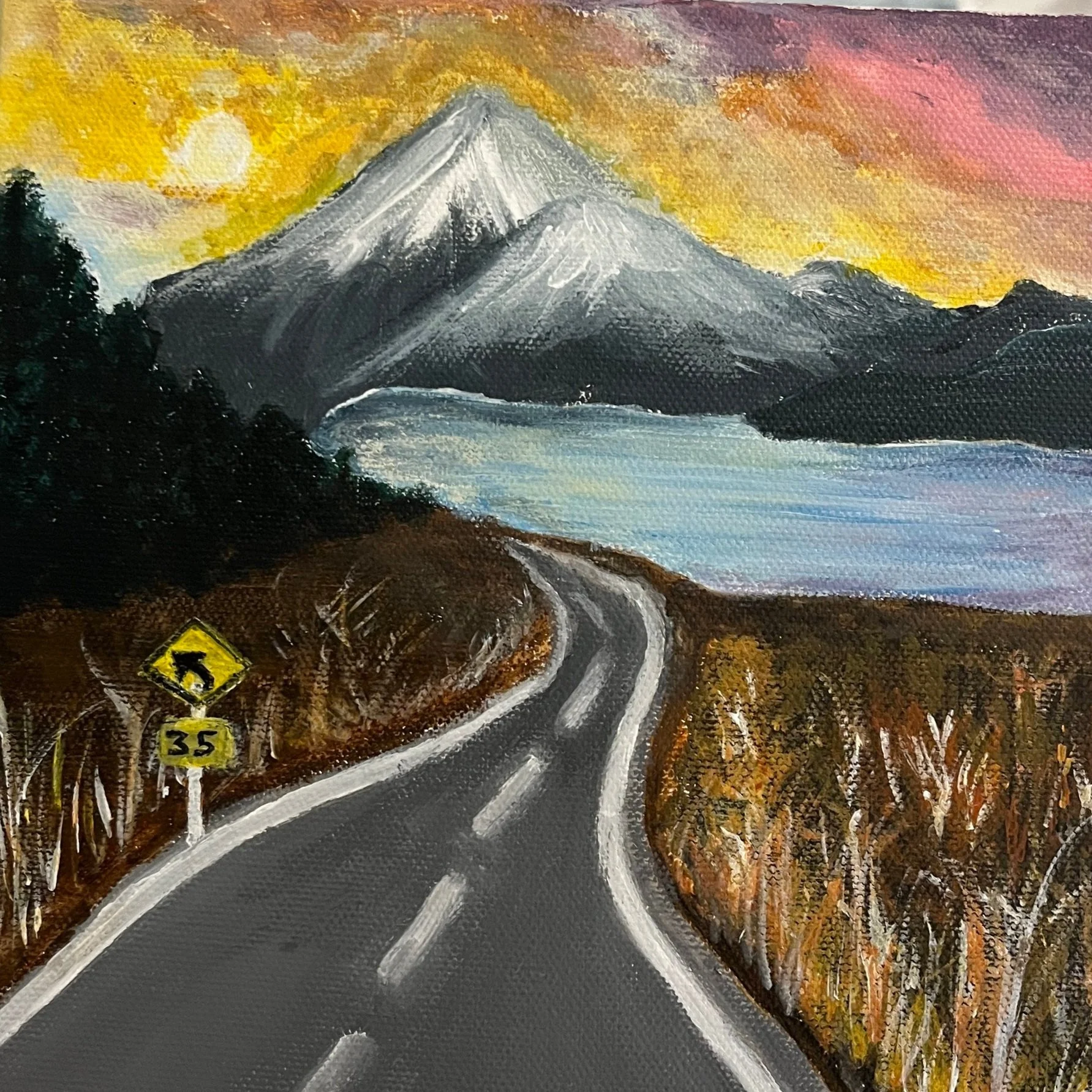 Taupō Desert Road canvas wall art by Helen John – New Zealand landscape photography