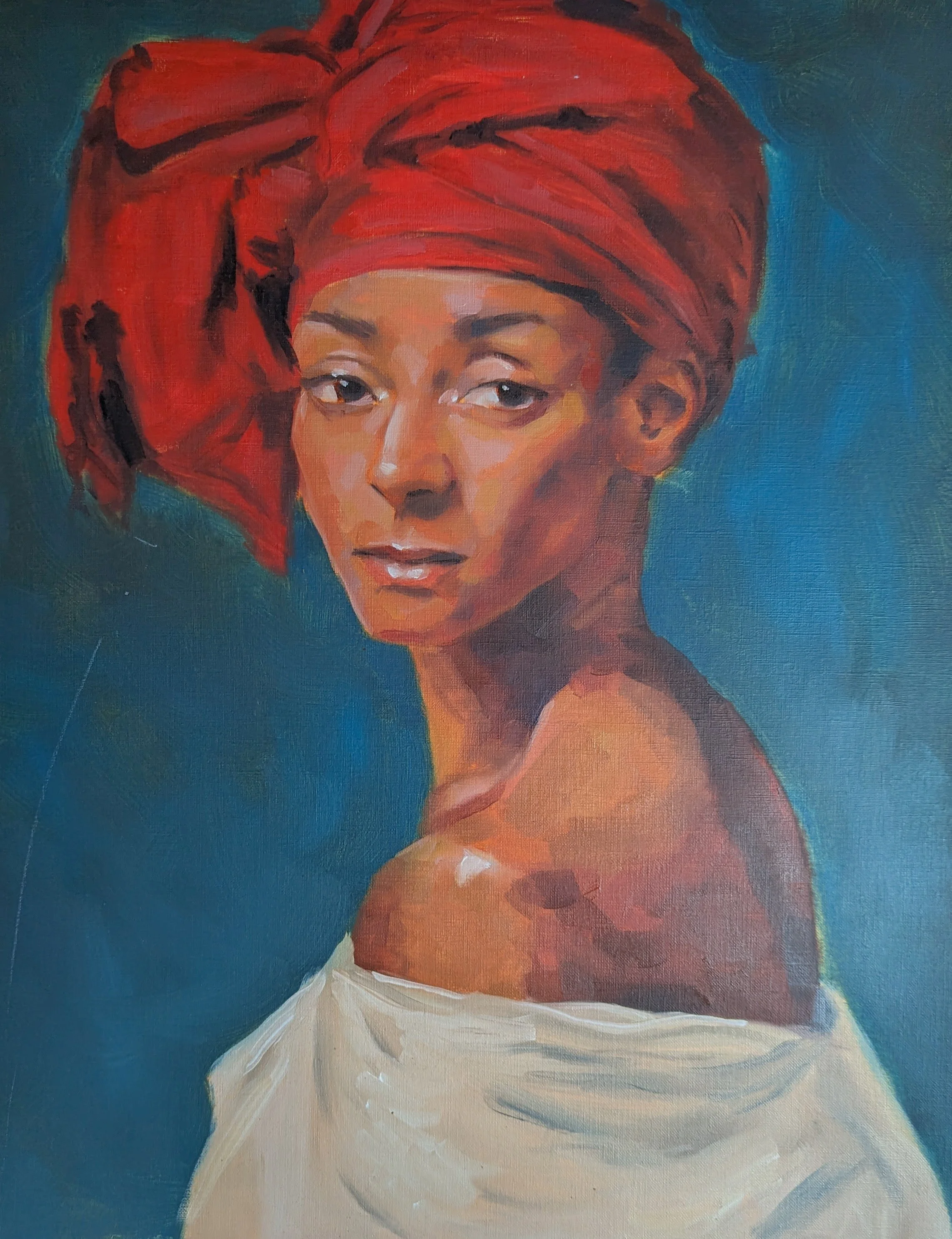 Study - Woman in Red