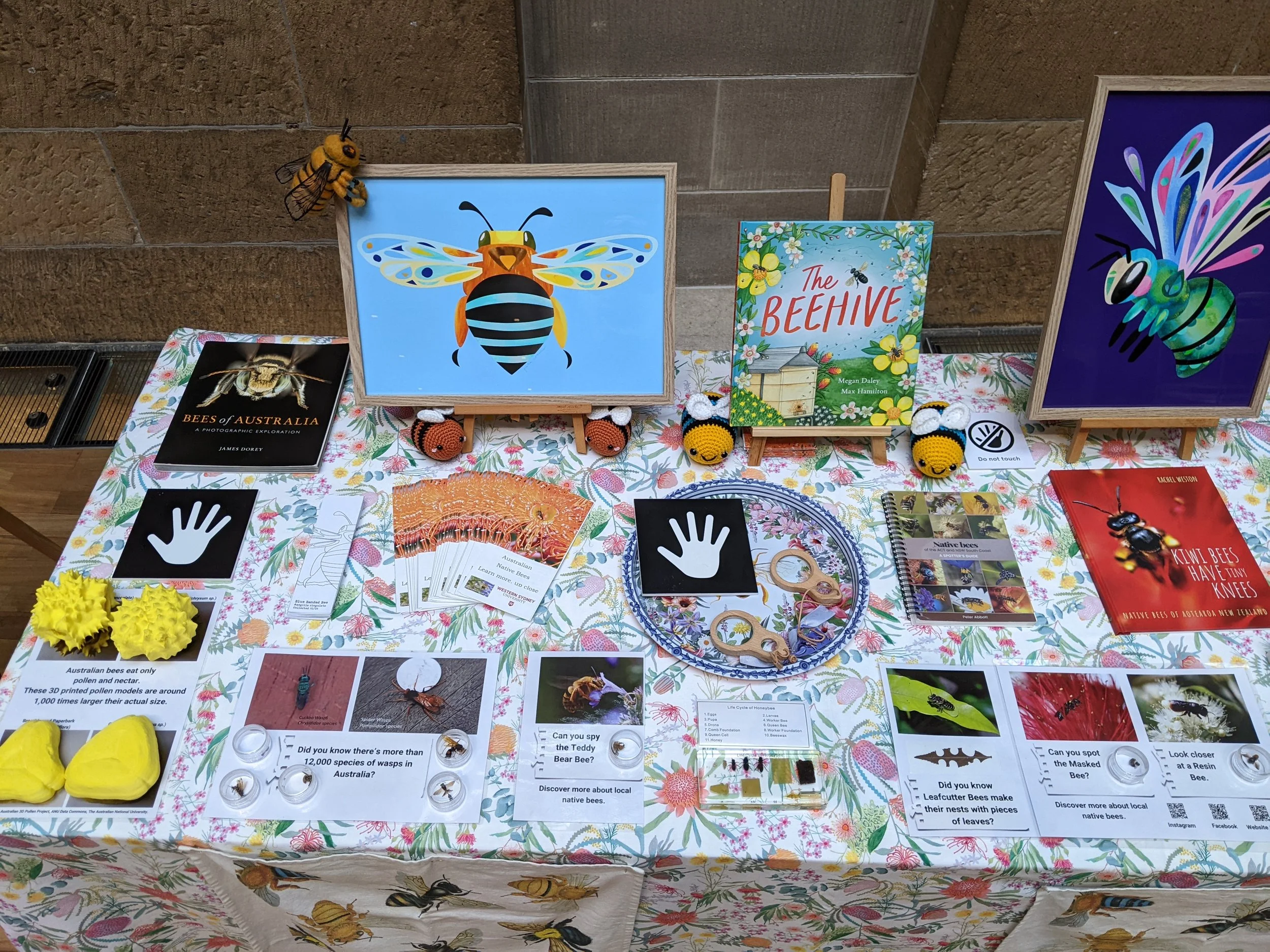 Native bee Themed Drop-in Station at Early Birds Event