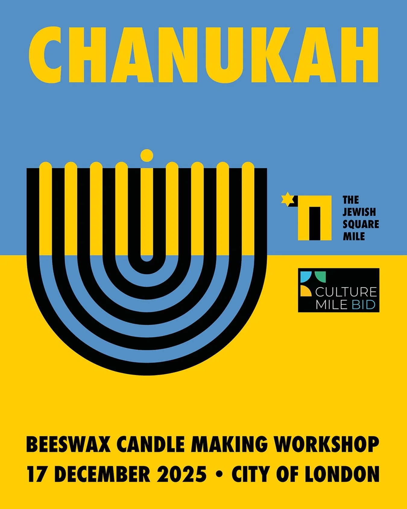 Join us in the City of London on 17th December for a special experience to make your own take home beeswax candles for Chanukah in a class led by artist, designer and maker, Lola Lely. This is a free event made possible with thanks to @culturemilebid